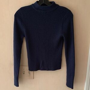 Astr Navy Turtleneck Sweater